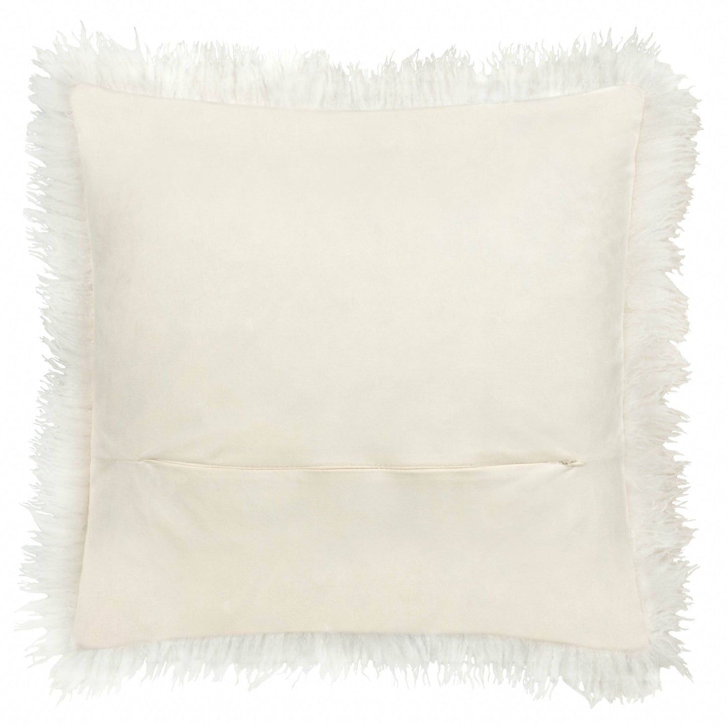 Faux Fur Cushion - Ecru