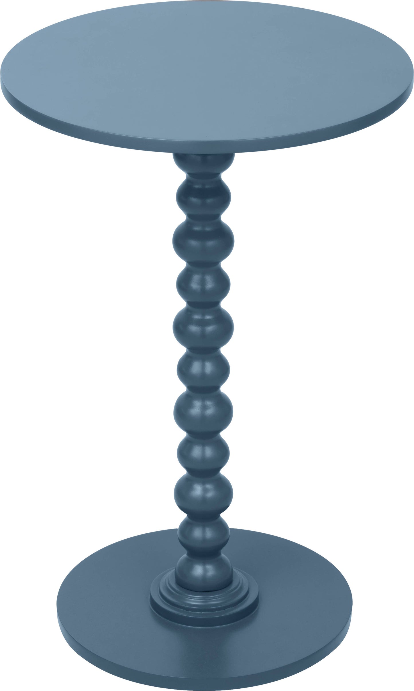Navy Wood Bobble Side Table