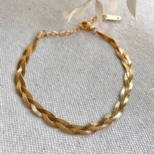 Load image into Gallery viewer, Waterproof 18k Gold Plated Braided Chain Bracelet
