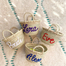 Load image into Gallery viewer, Personalised Small Straw Baskets
