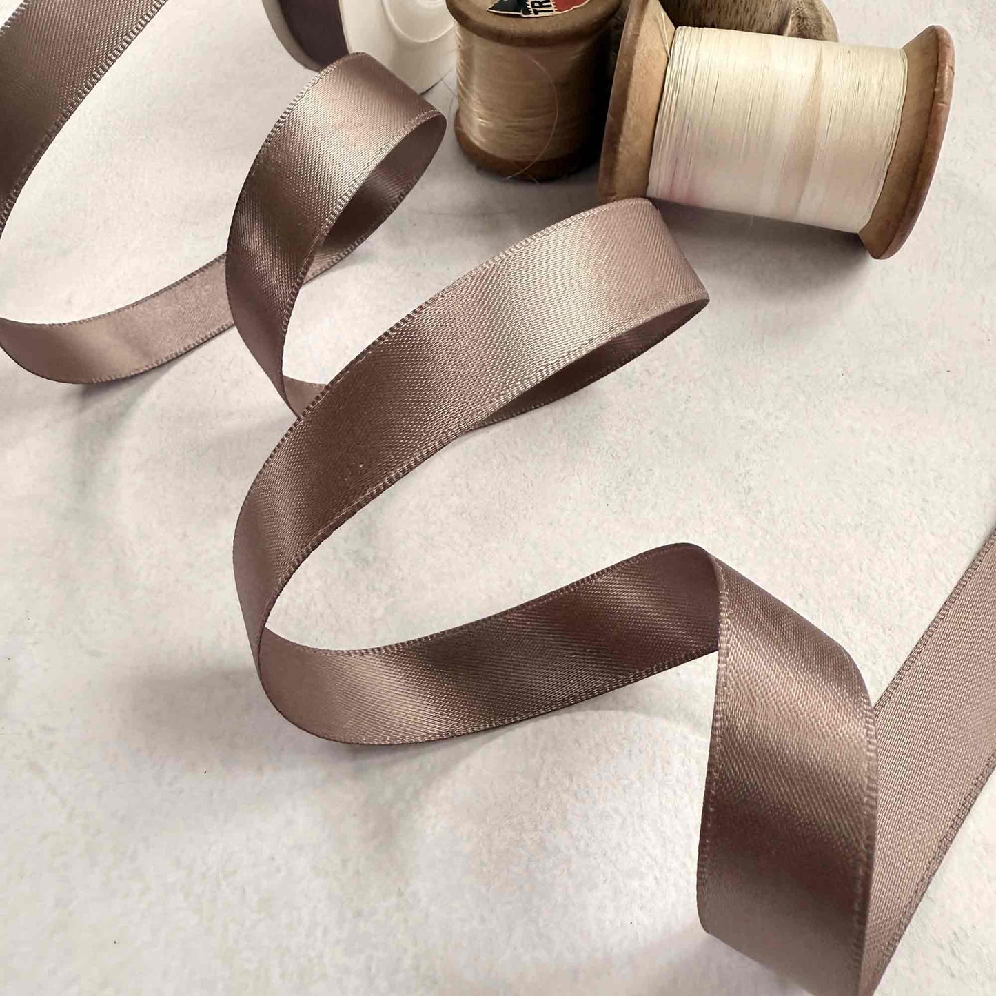 Chocolate Chip Satin Ribbon on 10 Meter Rolls