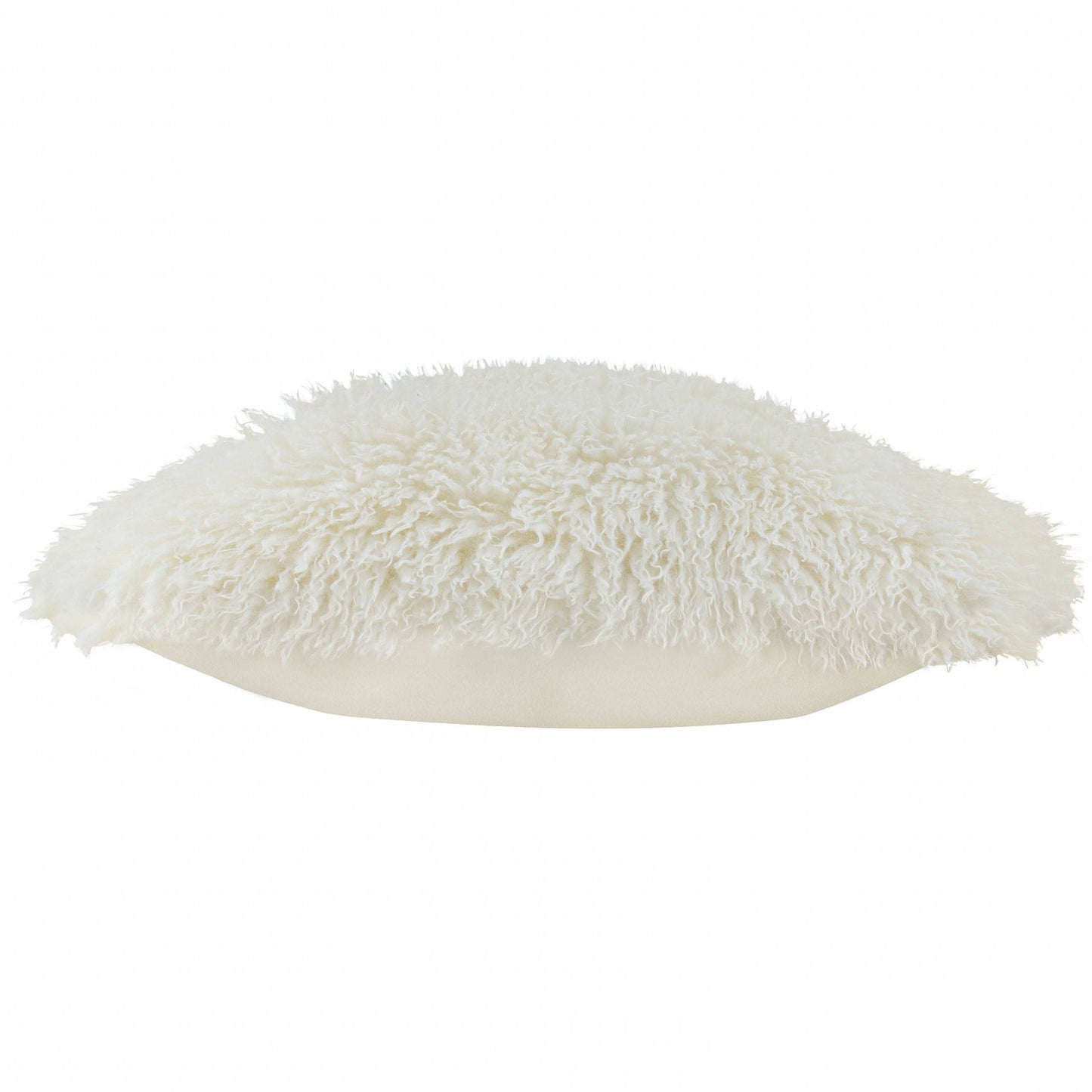 Faux Fur Cushion - Ecru
