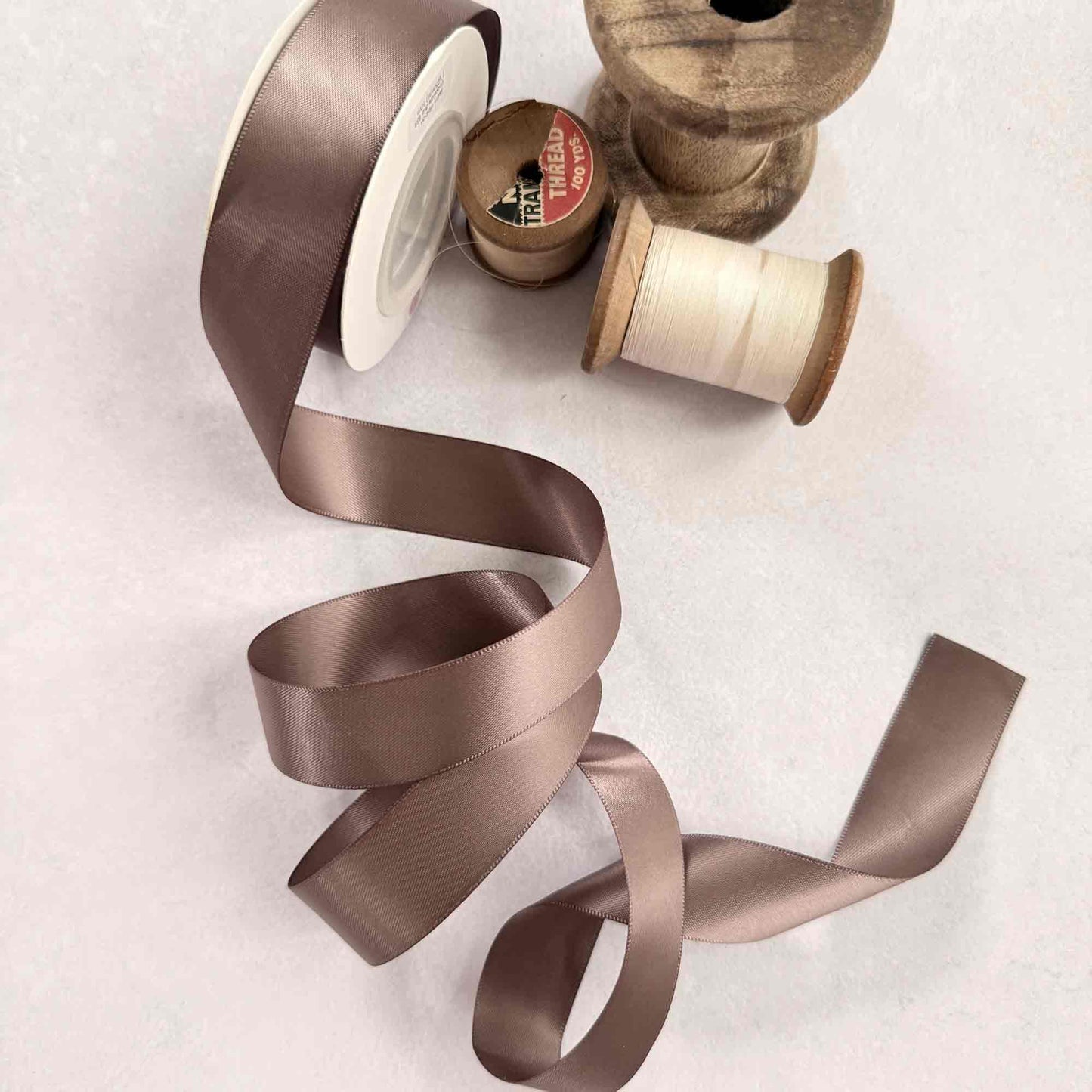 Chocolate Chip Satin Ribbon on 10 Meter Rolls