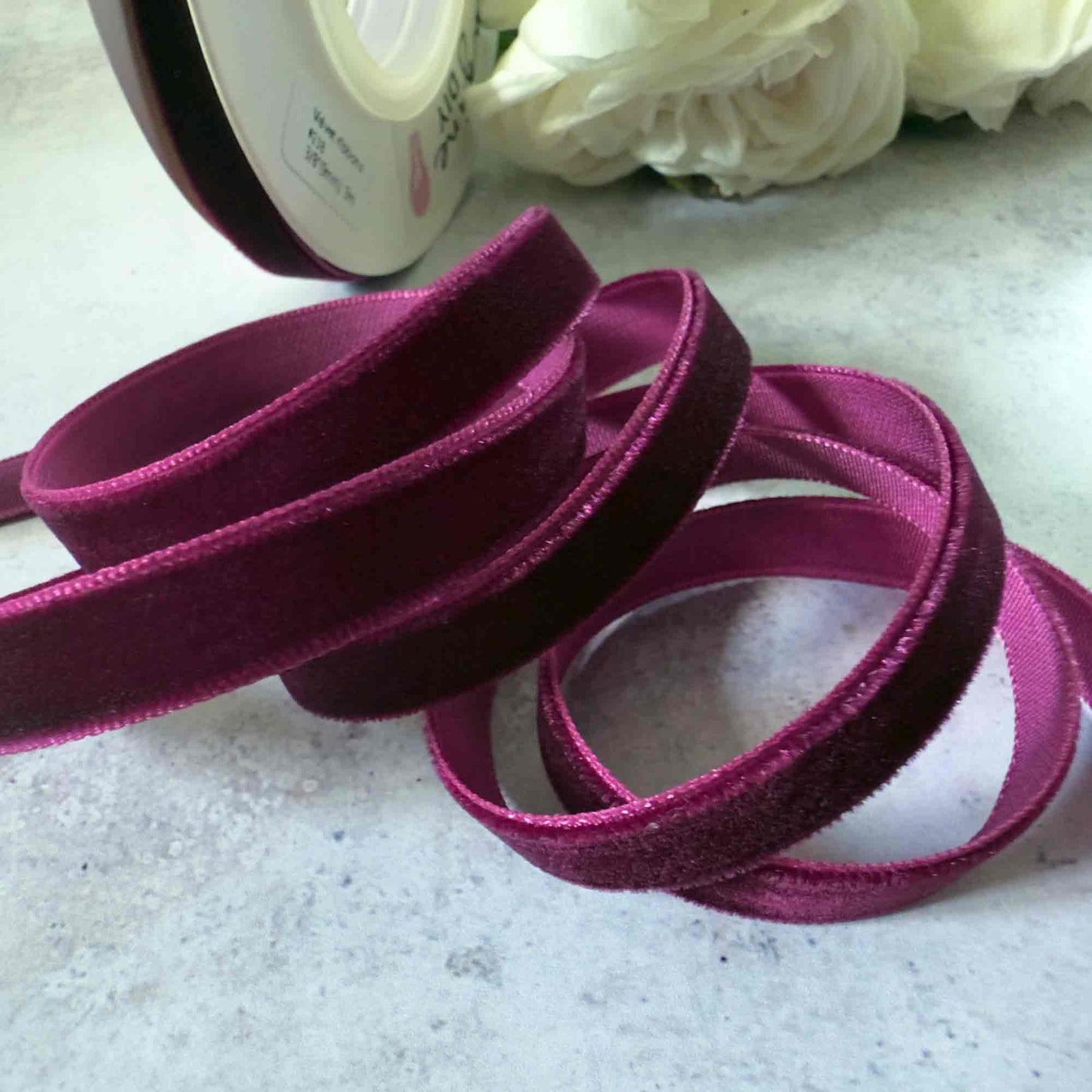 Bordeaux Velvet Ribbon - 3 Meter Roll