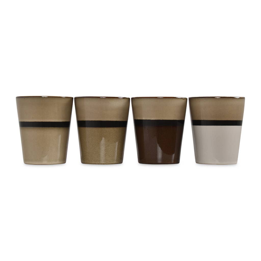Set of 4 natural Lynx tumblers