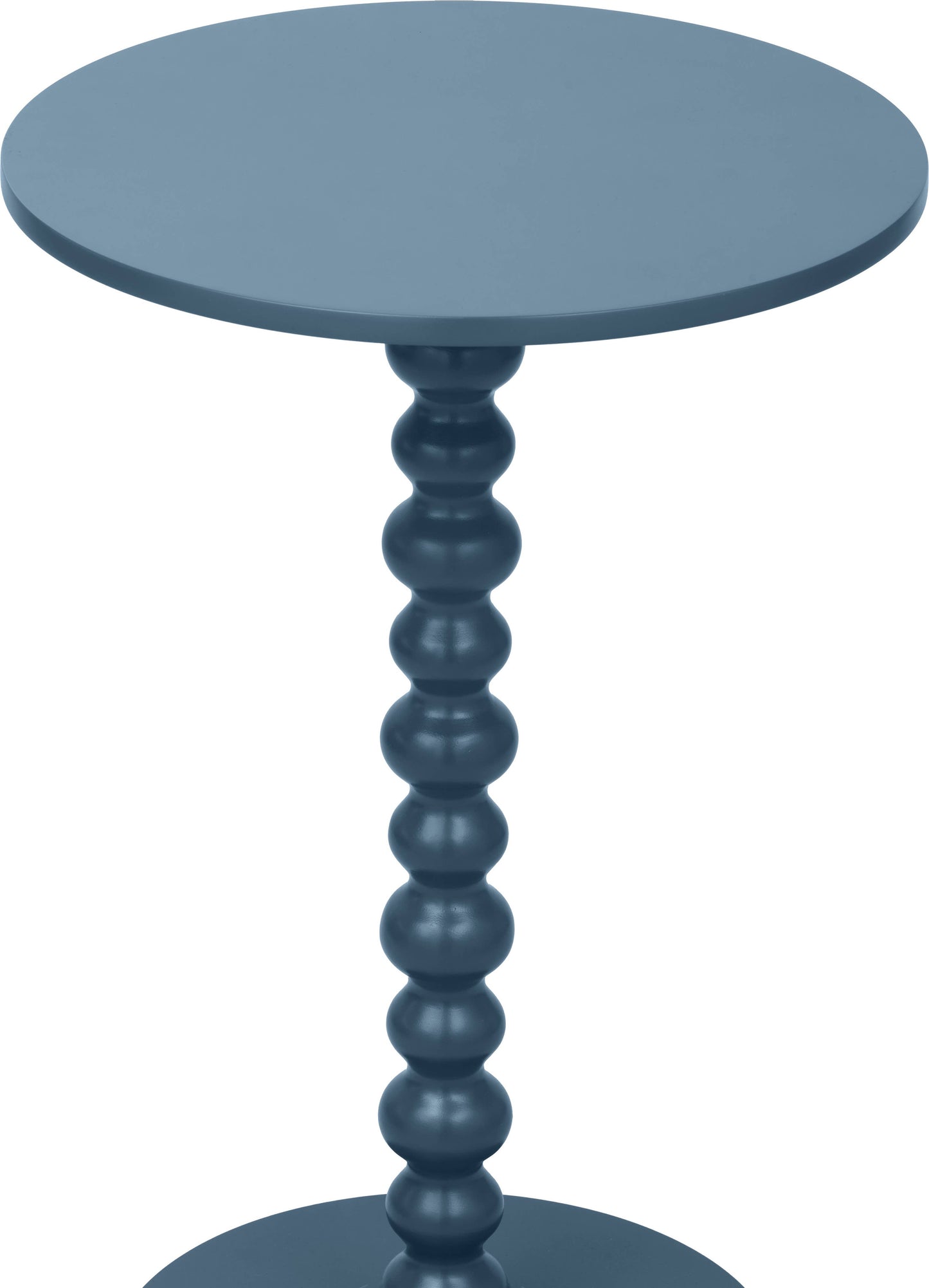 Navy Wood Bobble Side Table