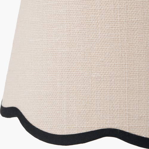Cream Jute Scalloped Edge Lampshade - 35cm