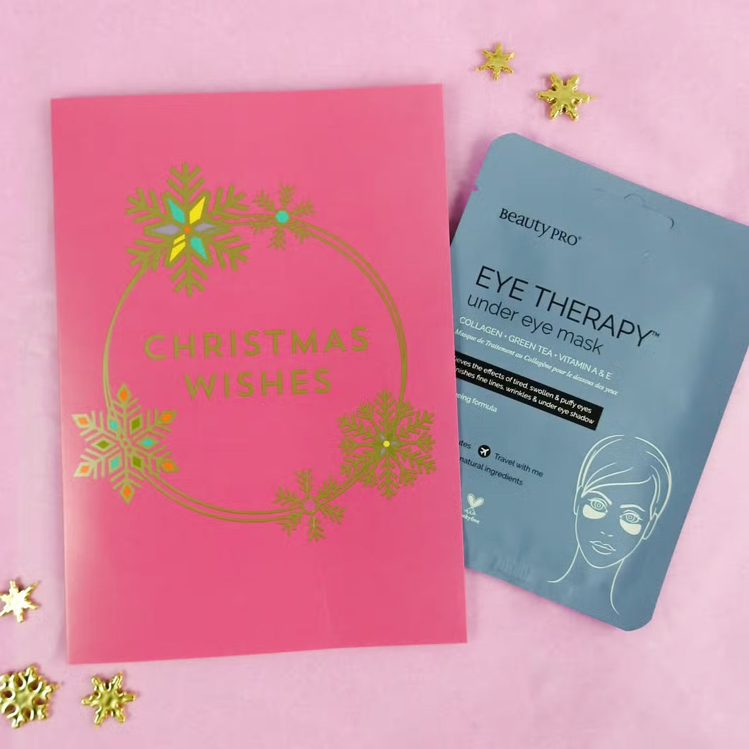 Christmas Wishes Christmas Card + Eye Therapy Mask