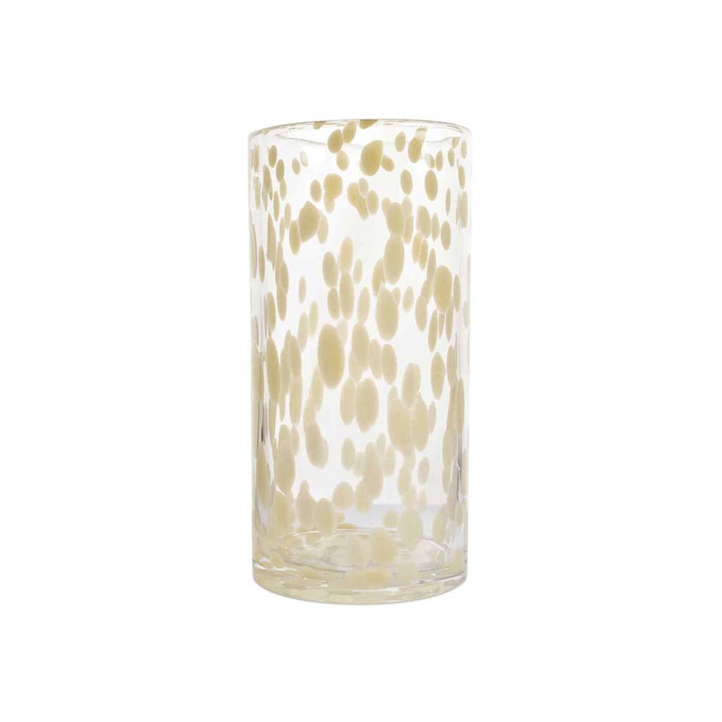 Yellow Leopard Tube Vase D12 H23cm