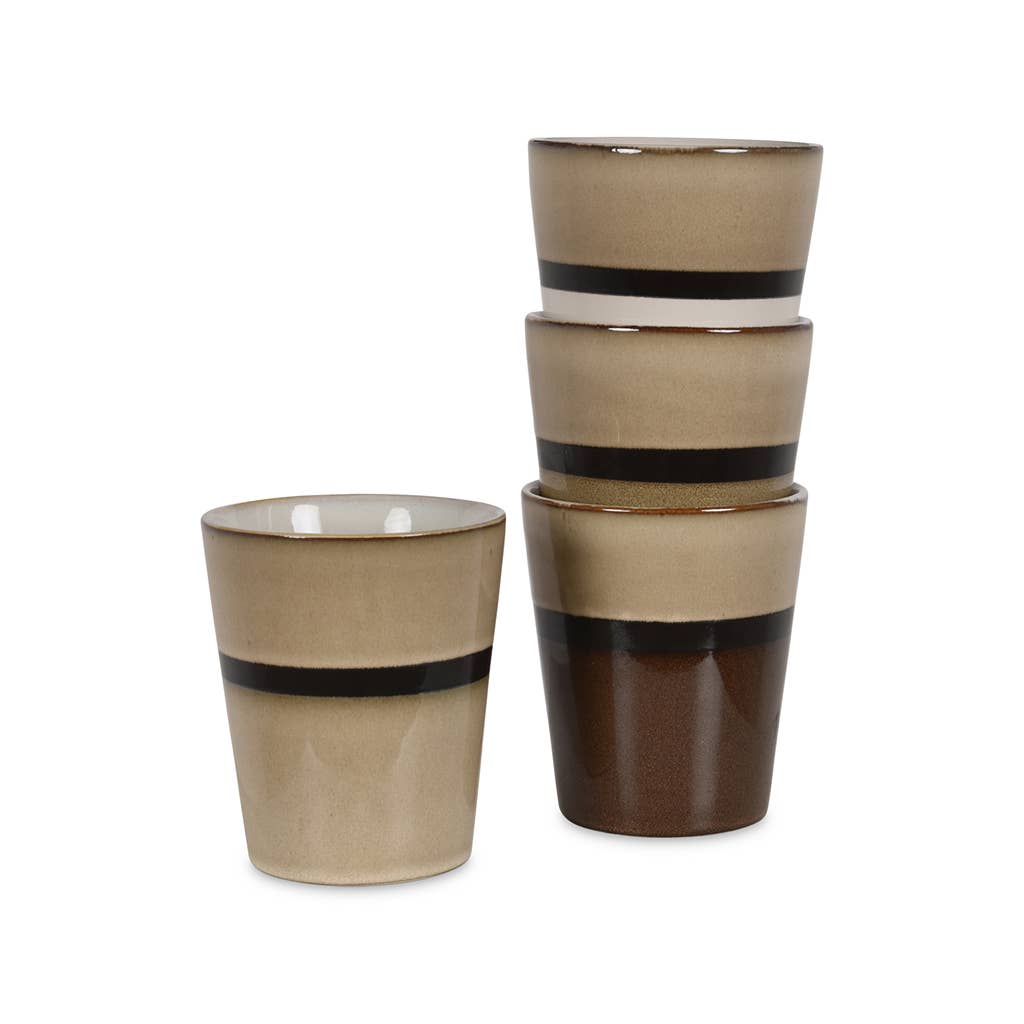Set of 4 natural Lynx tumblers