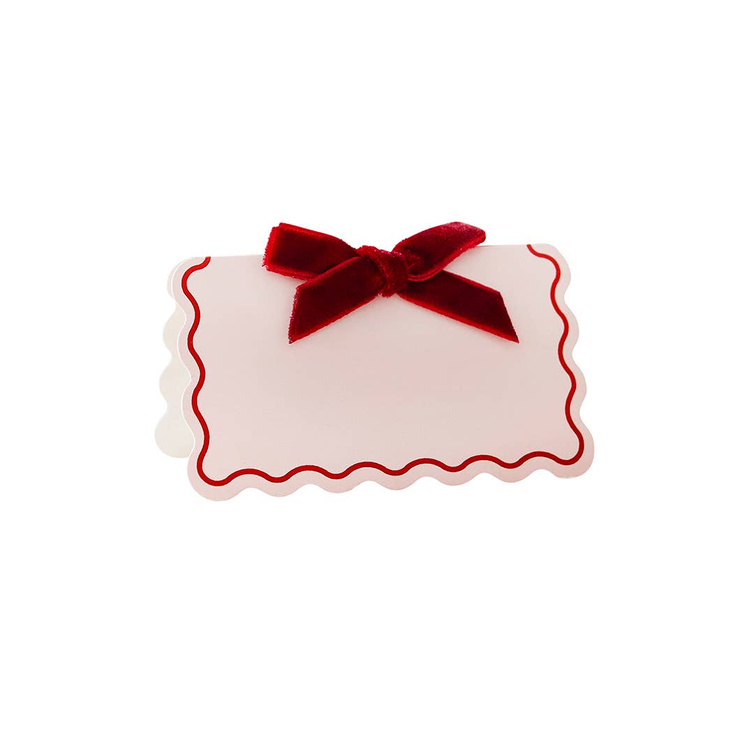 Velvet Bow Place Cards - Pack of 8