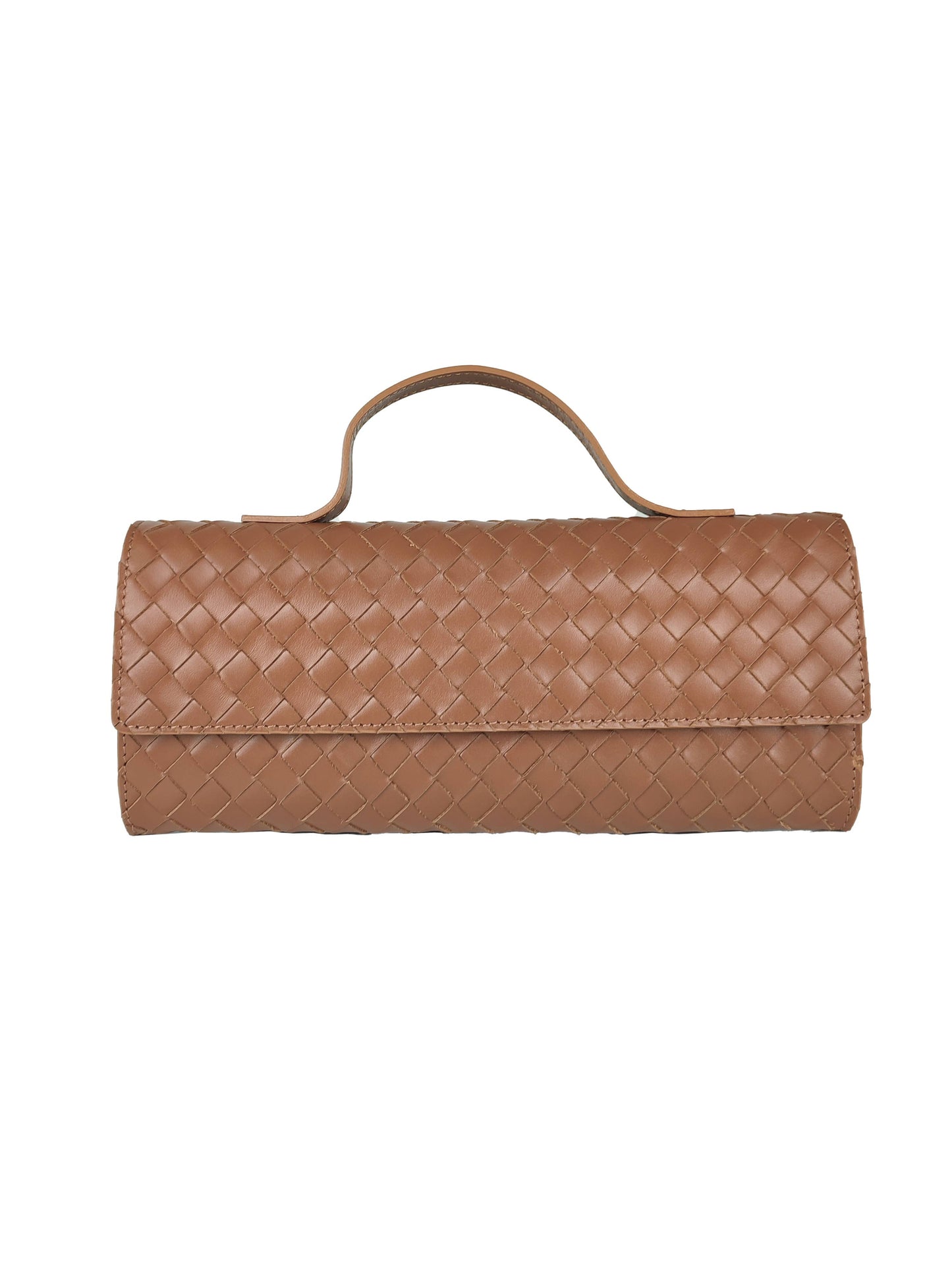 Woven leather bag