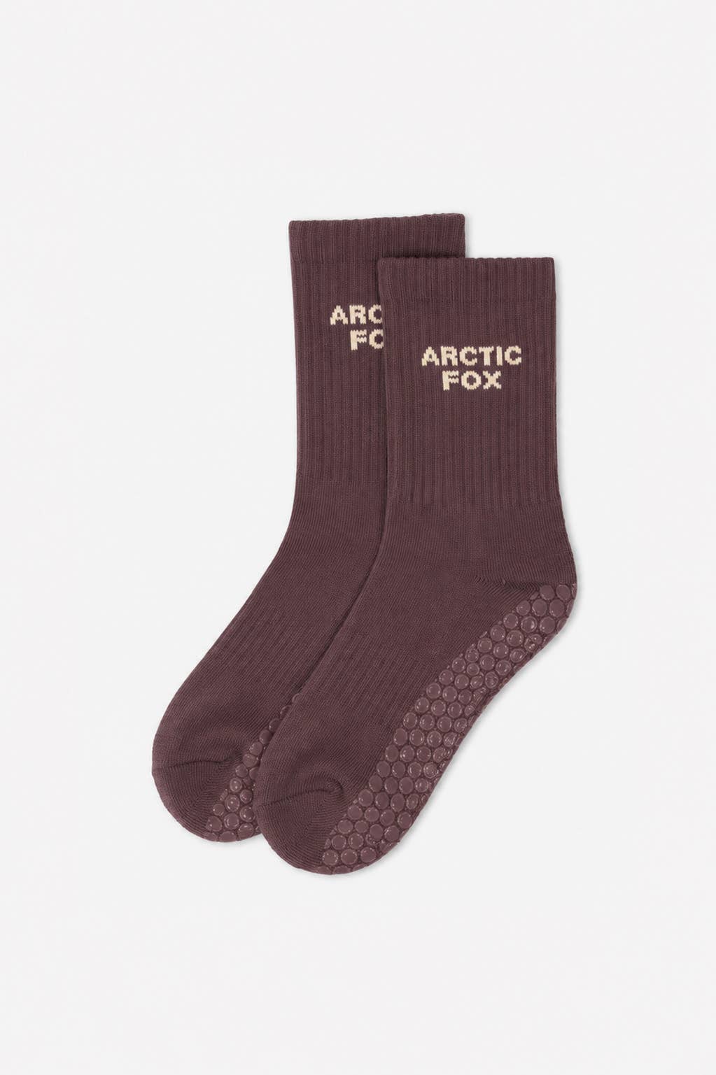 Sporty Pilates Grip Socks - 100% Bamboo - Cocoa Powder- AW26