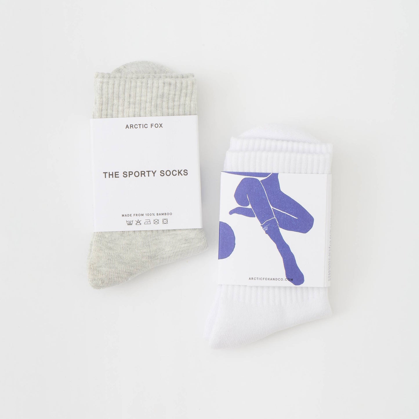 Sporty Socks - 100% Bamboo - White - AW25