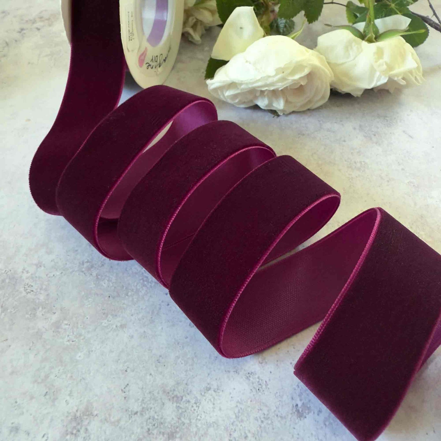 Bordeaux Velvet Ribbon - 3 Meter Roll