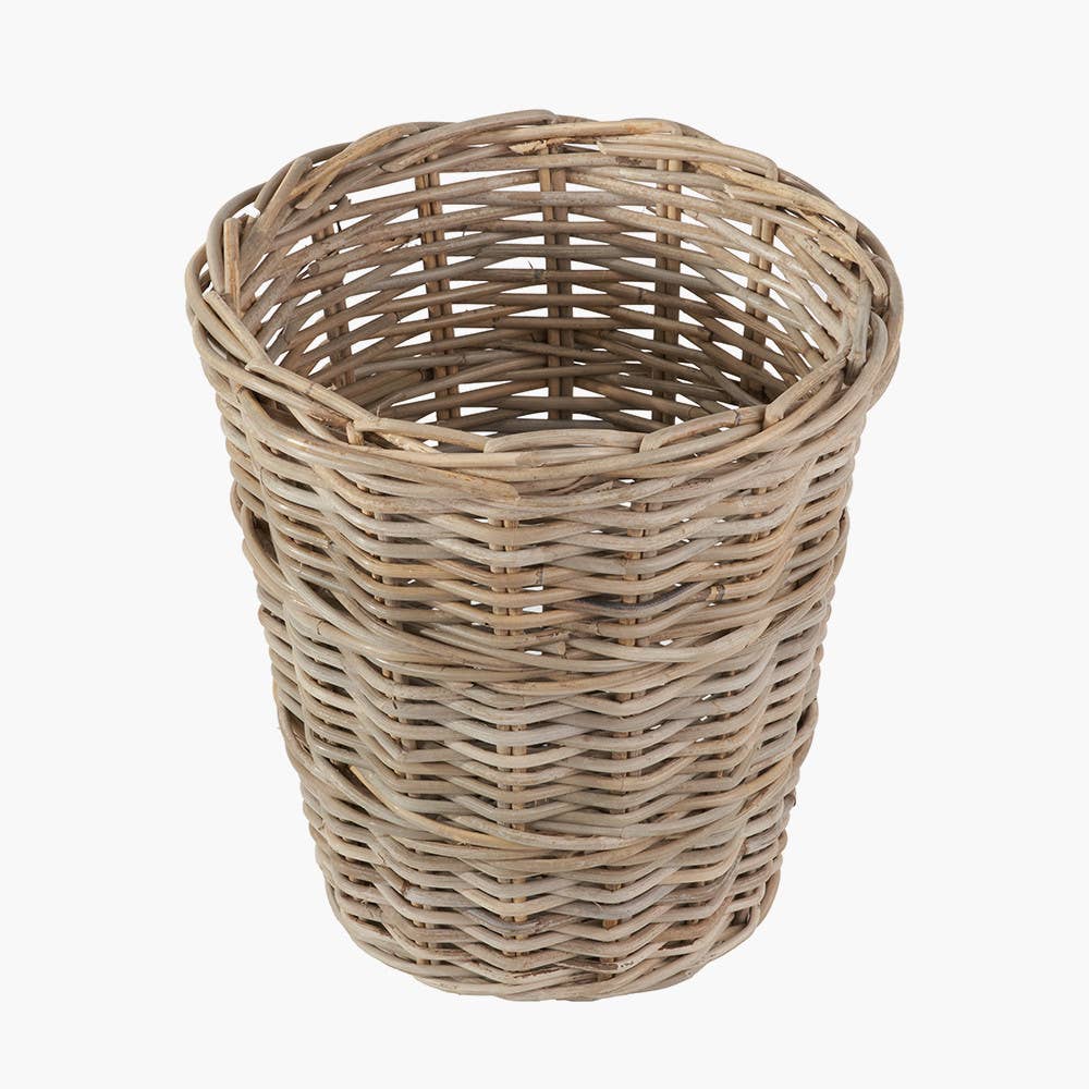 Kubu Rattan Round Waste Paper Bin