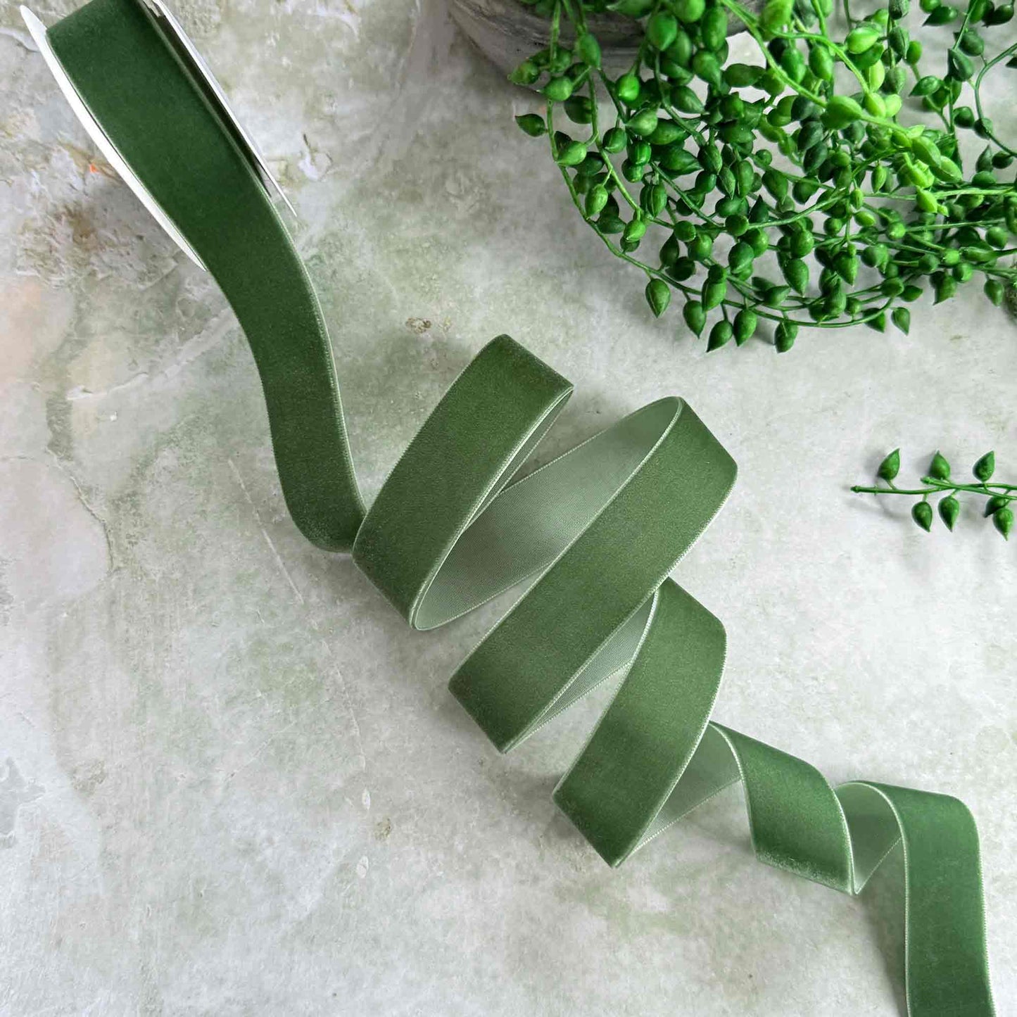Hunter Green Velvet Ribbon - Various Widths | 3 Meter Roll