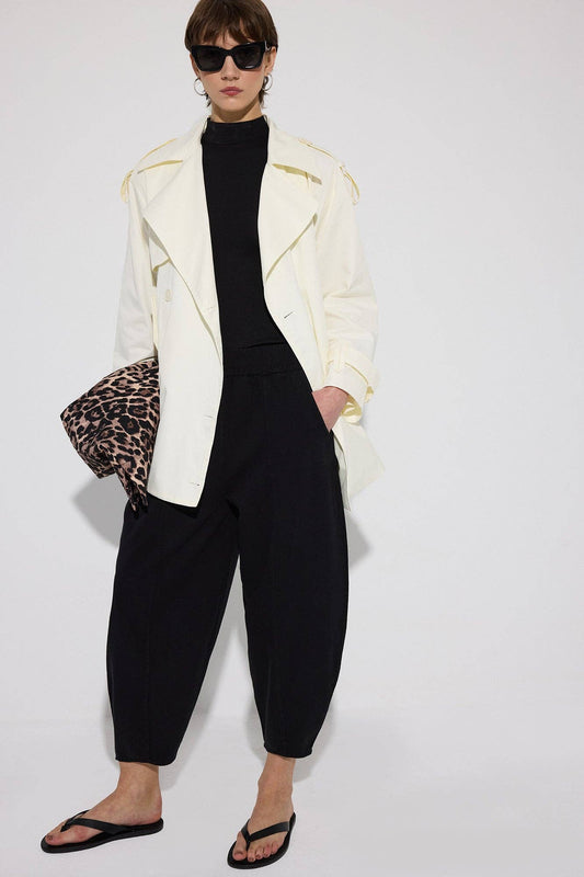 Balloon Trousers With Elastic Waistband