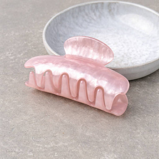 Small Pink Pearlescent Claw Clip