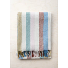 Load image into Gallery viewer, Recycled Wool Knee Blanket in Rainbow Stripe
