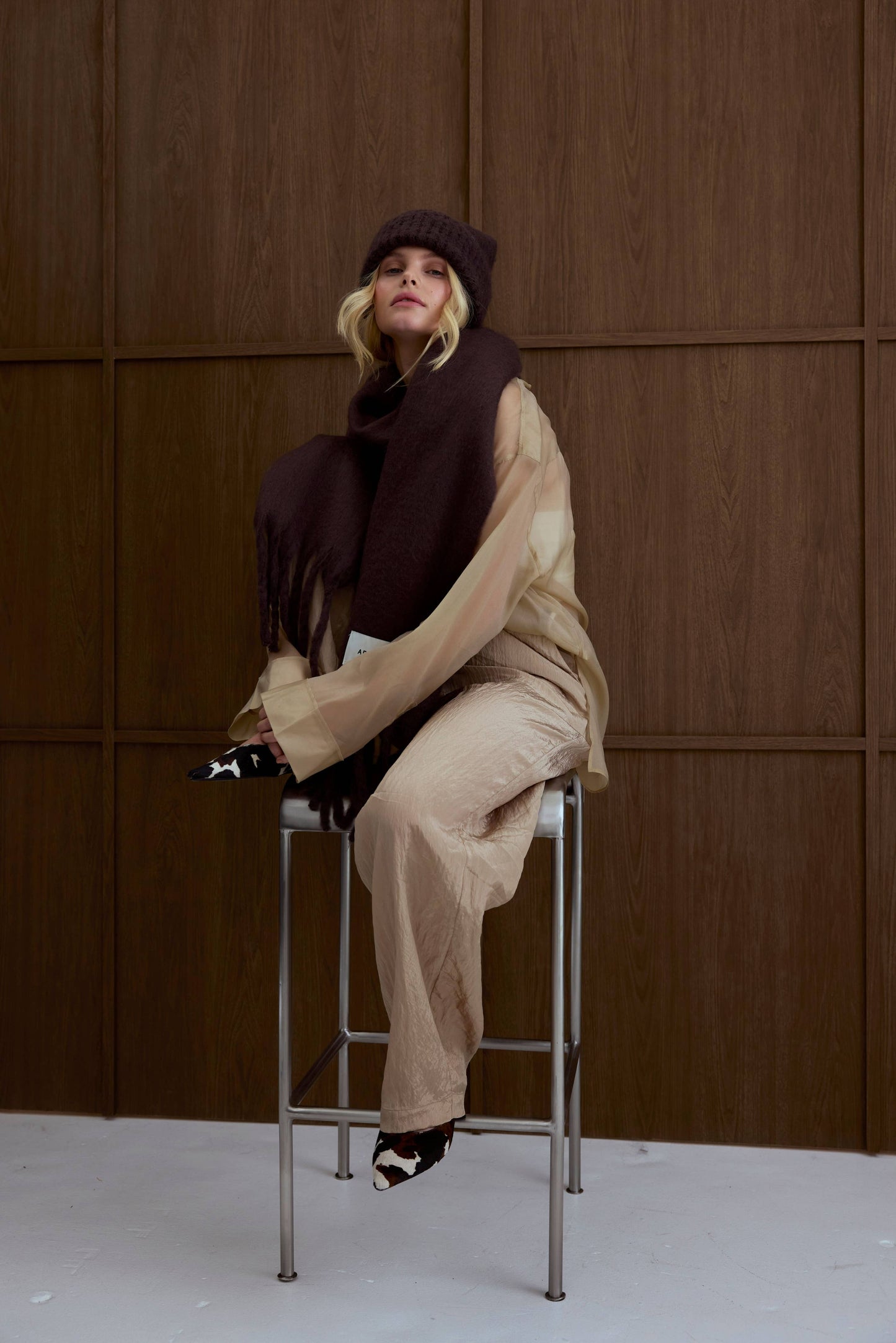 The Reykjavik Scarf - 100% Recycled - Ground Coffee - AW25