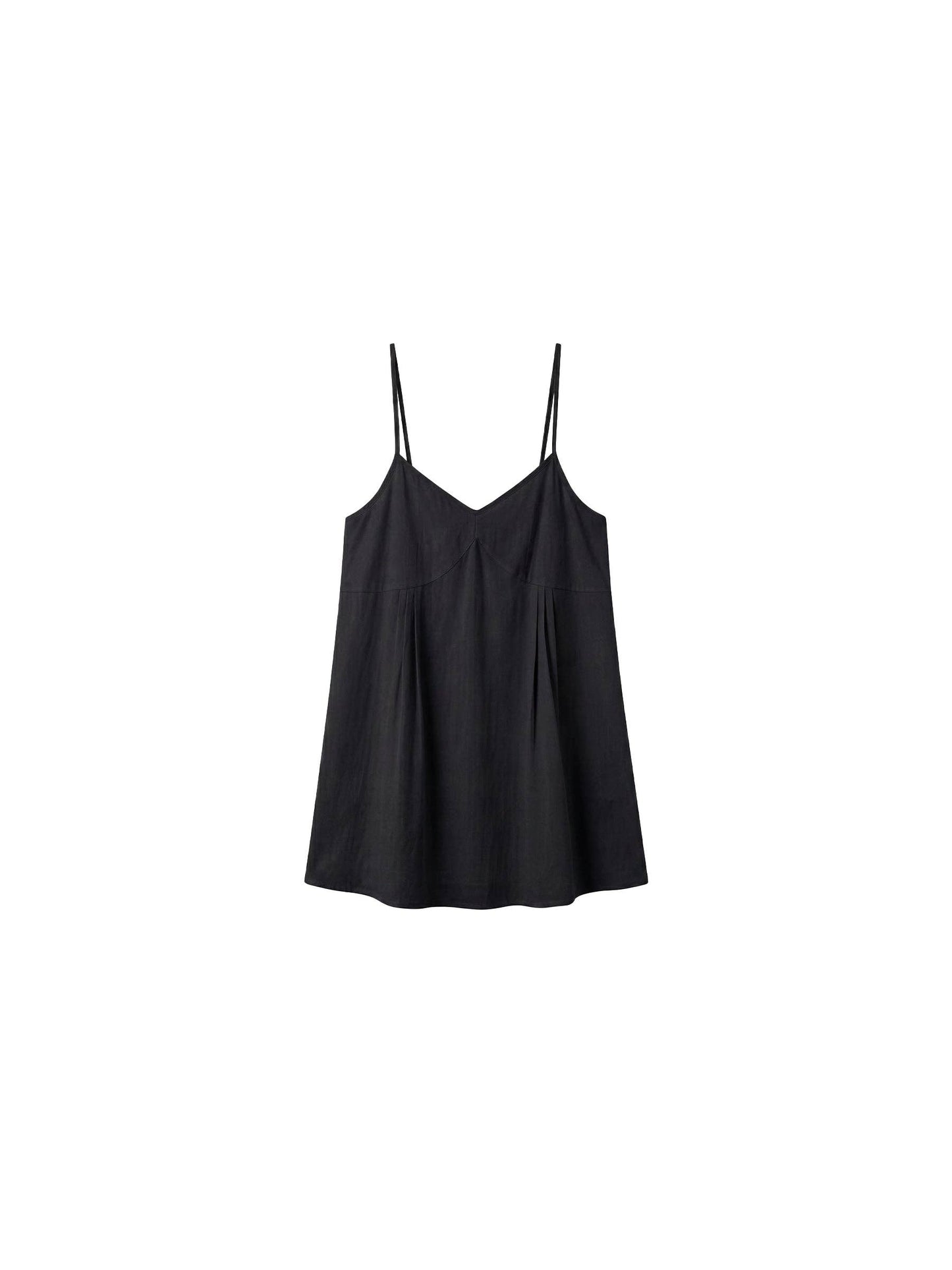Lyocell-Blend V-Neck Pleated Camisole
