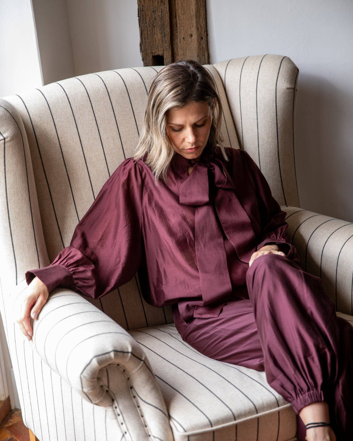 Frances Shirt | Burgundy