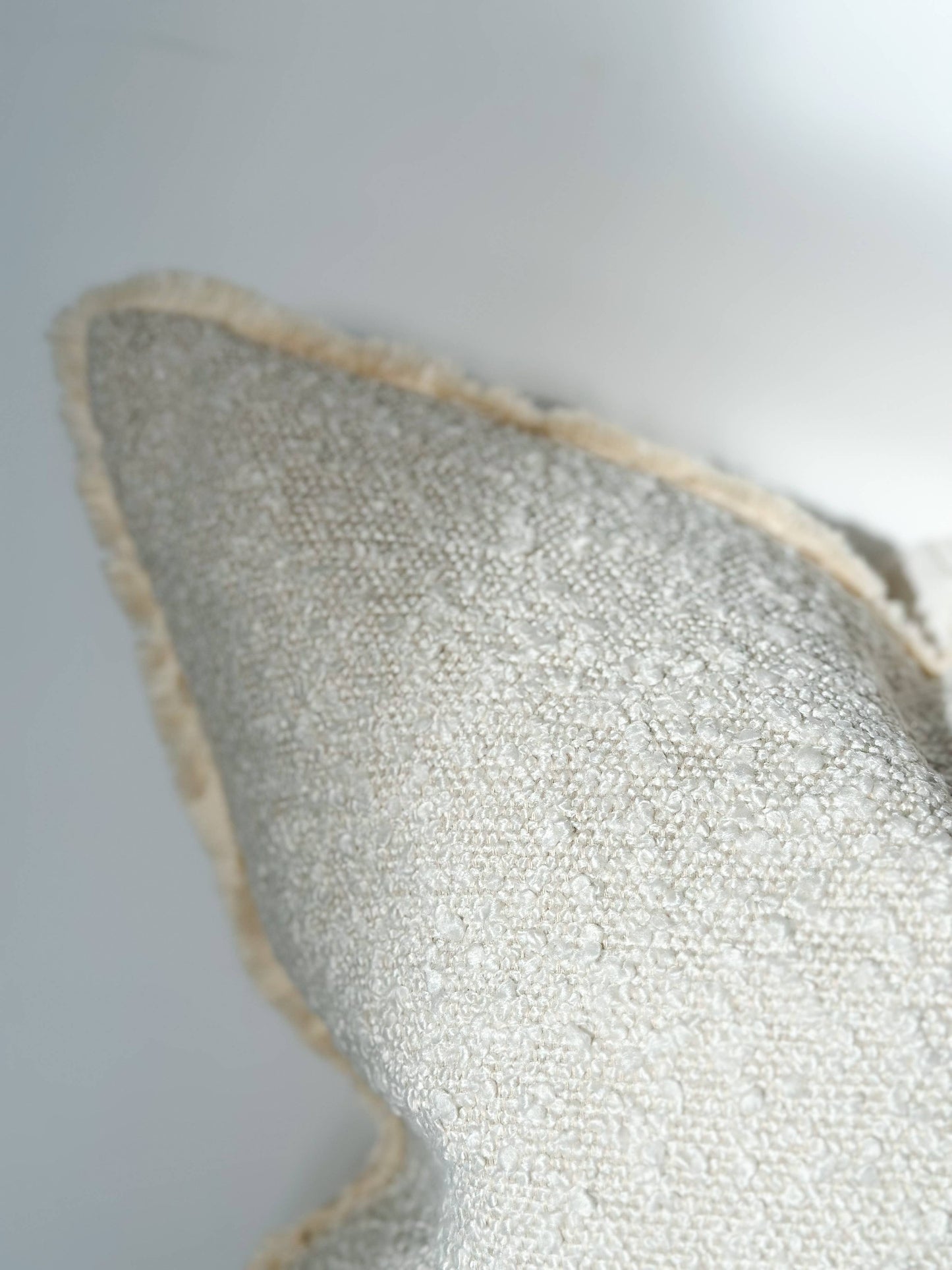 Extra large Cream Boucle Cushions