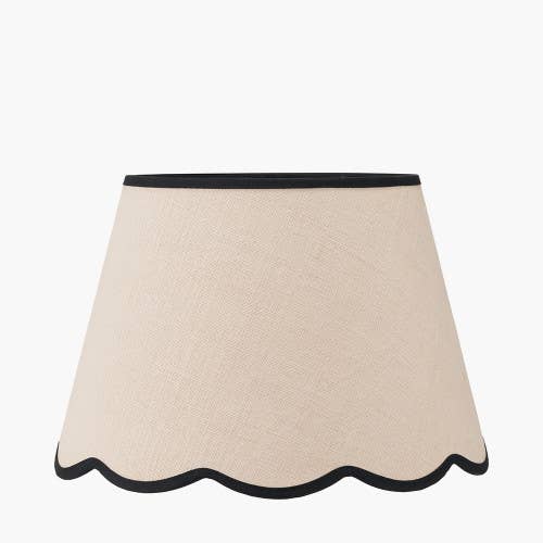 Cream Jute Scalloped Edge Lampshade - 40cm