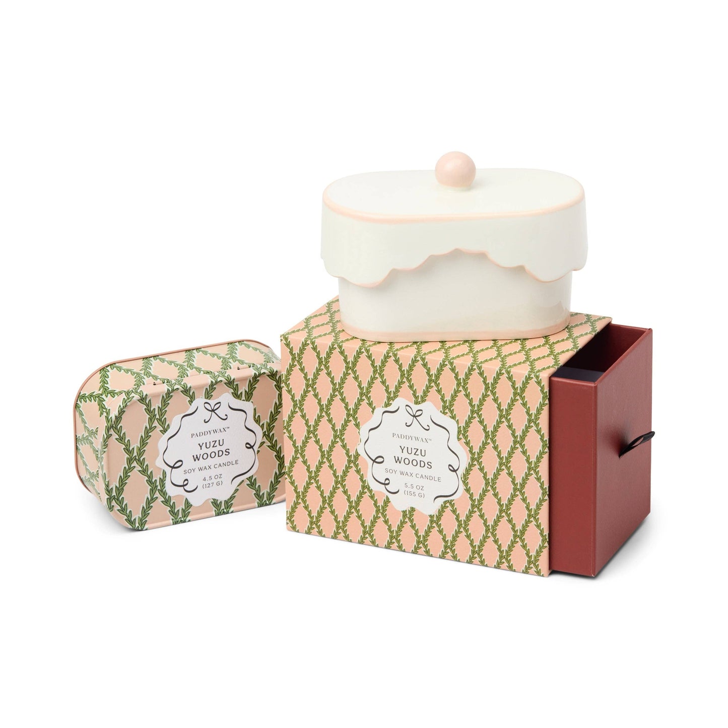 Cherie 155g Ceramic Dish Candle - Pink - Yuzu Woods