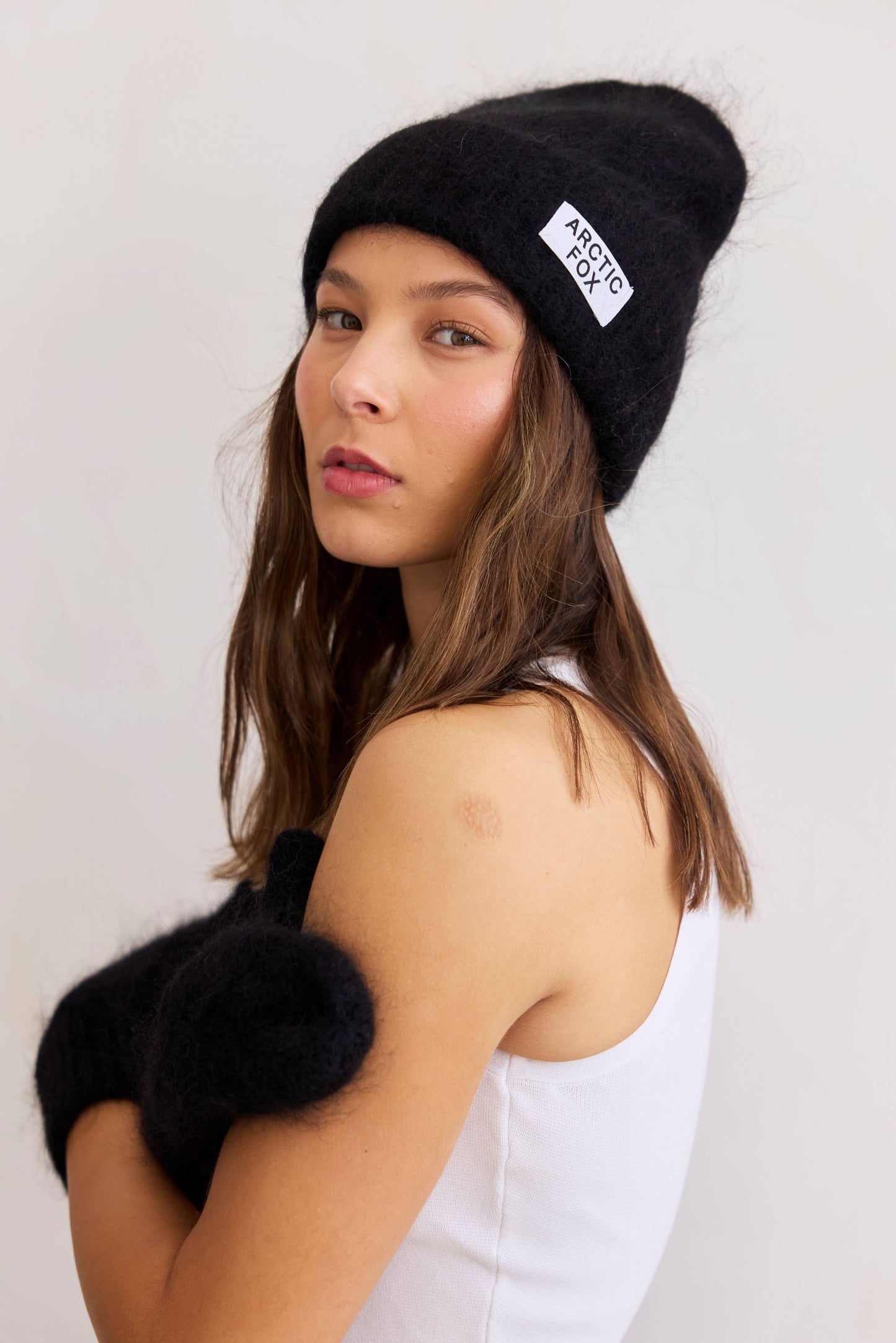 Mohair Mittens - Black - AW25