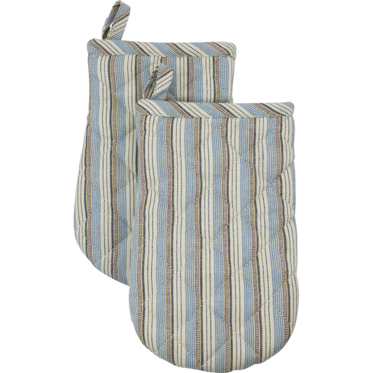 Kitchen glove blue and sand set of 2