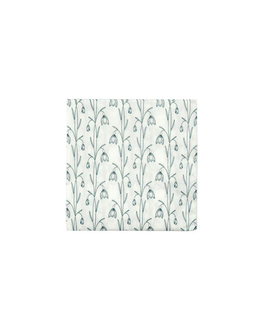 Snowdrop Napkins, White, Green