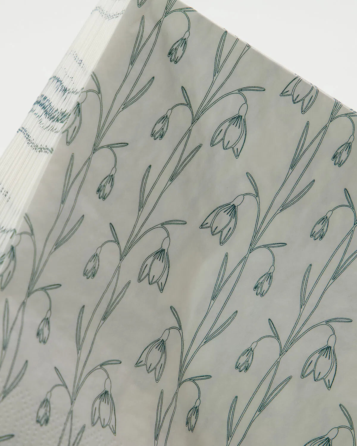 Snowdrop Napkins, White, Green