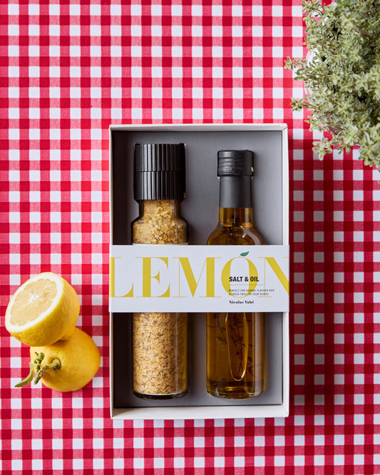 Gift box, Salt & oil, Lemon, 330|25 g|cl