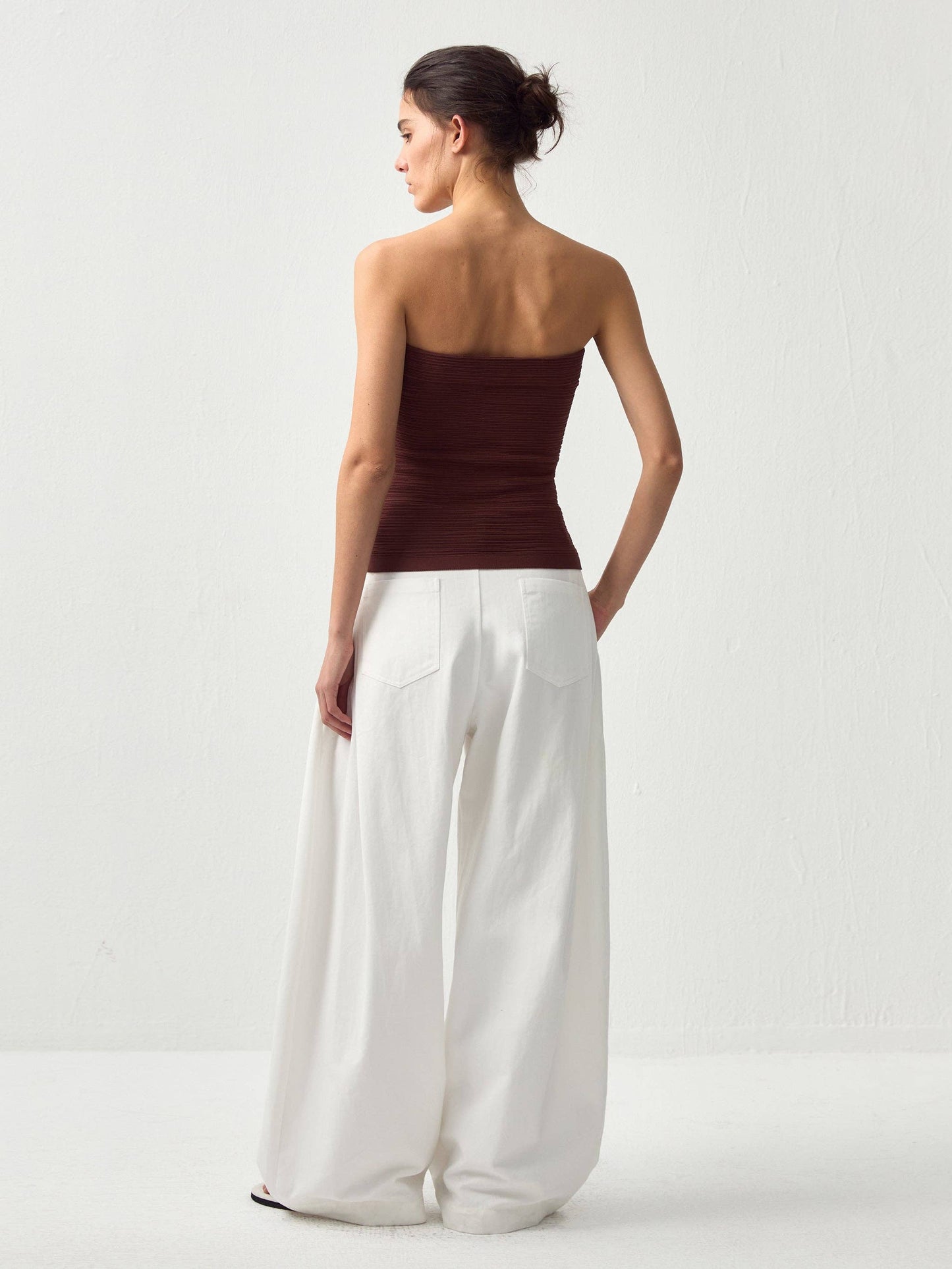 Sculpted Textured Fitted Knit Top