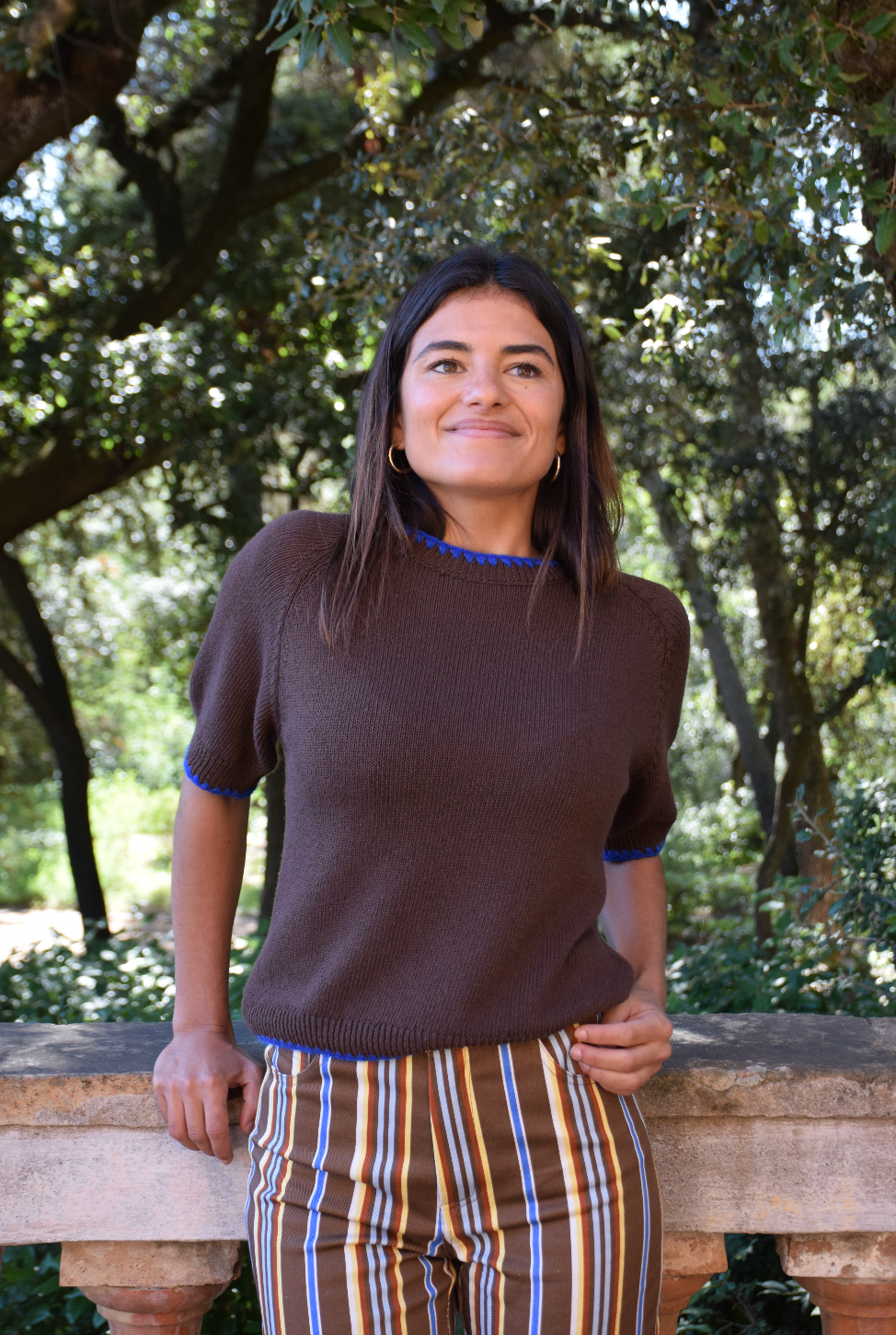 Joana Brown T-shirt: L