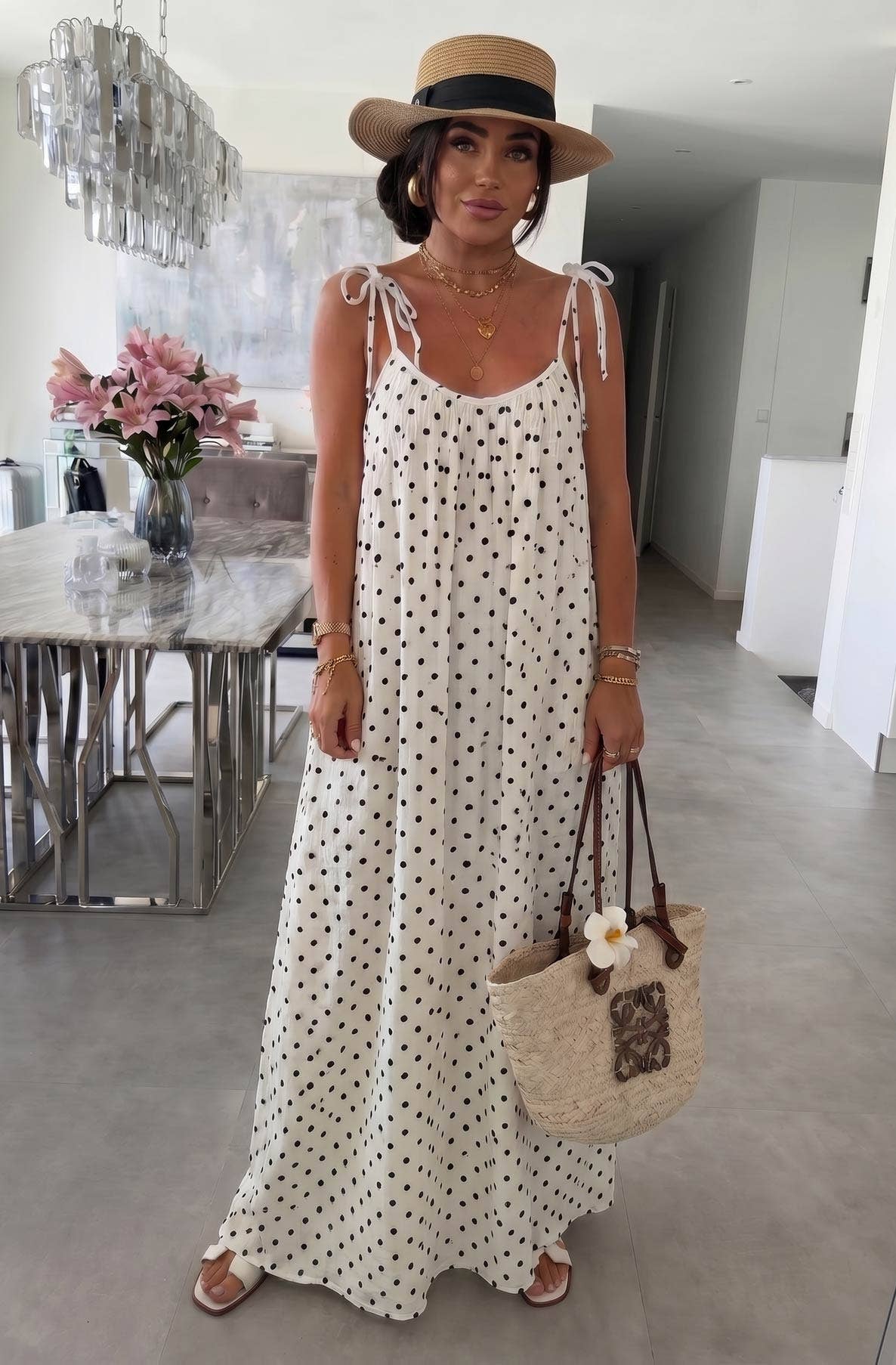 Polka Dot Maxi Dress