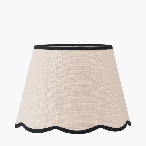Cream Jute Scalloped Edge Lampshade - 35cm