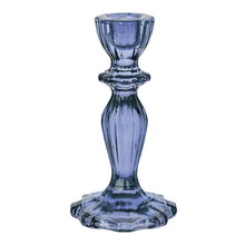 Load image into Gallery viewer, Boho Navy Glass Candle Holder
