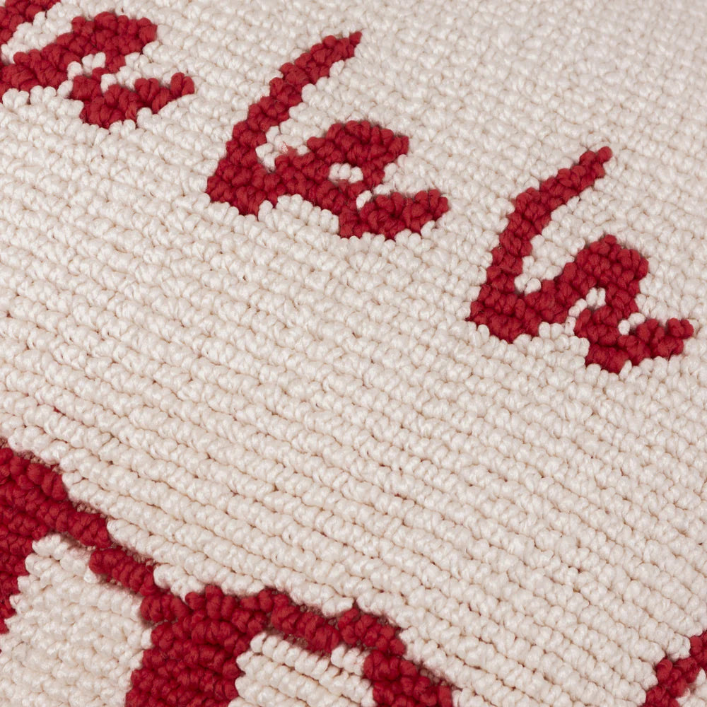 Candy Fa La La Tufted Cushion Red/White