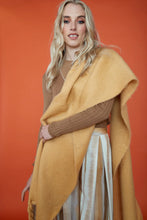Load image into Gallery viewer, Cashmere and Silk Blend Check Scarf in Mocha
