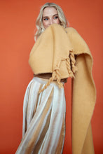 Load image into Gallery viewer, Cashmere and Silk Blend Check Scarf in Mocha
