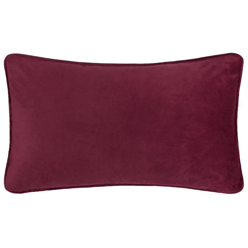 Good Witch Embroidered Velvet Cushion Angel White