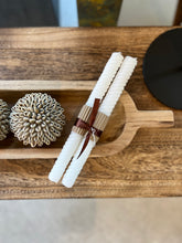 Load image into Gallery viewer, Set of 2 White Twist Dinner Candles
