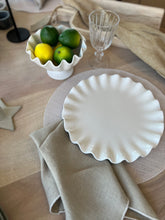Load image into Gallery viewer, White Ruffled Ceramic Bowl

