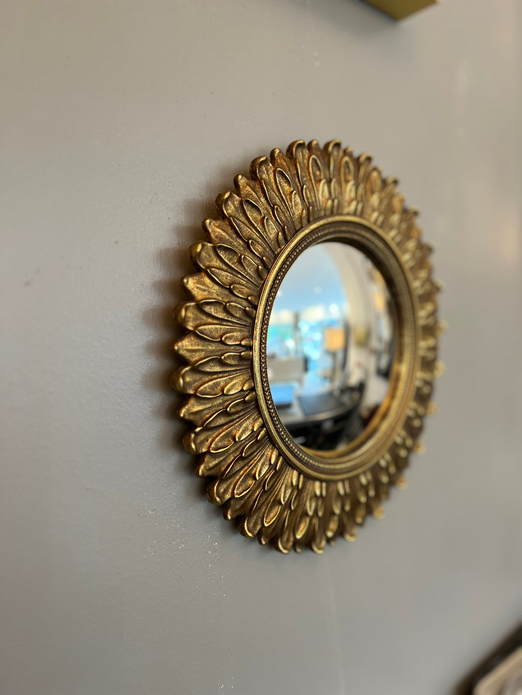 Round Gold Wall Mirror