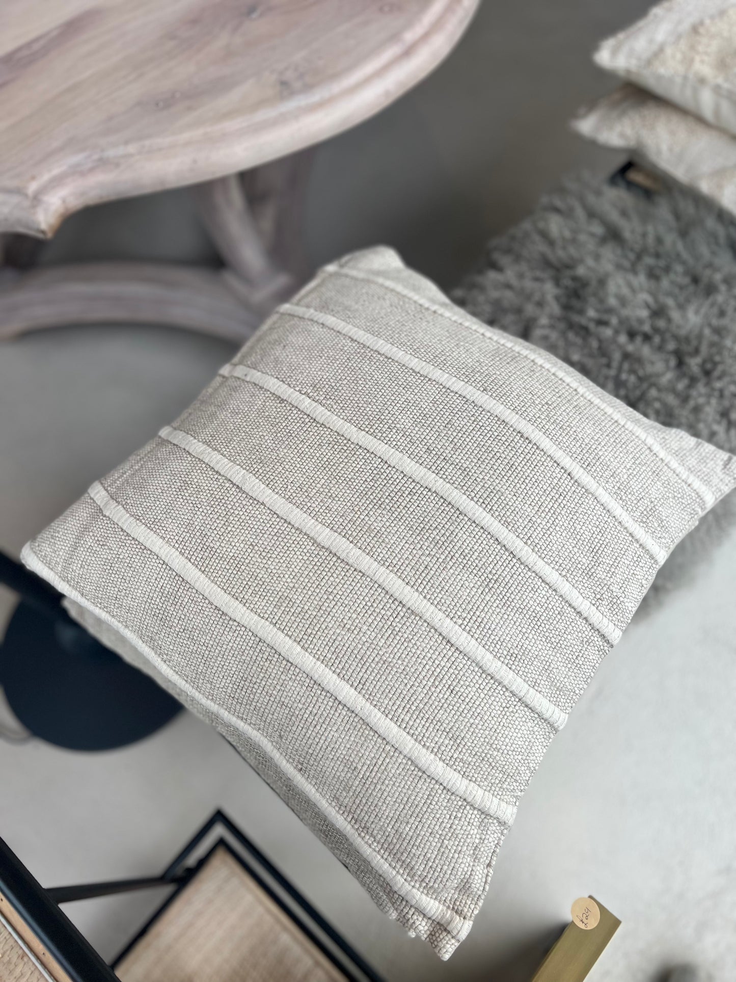 Natural Stripe Cushion