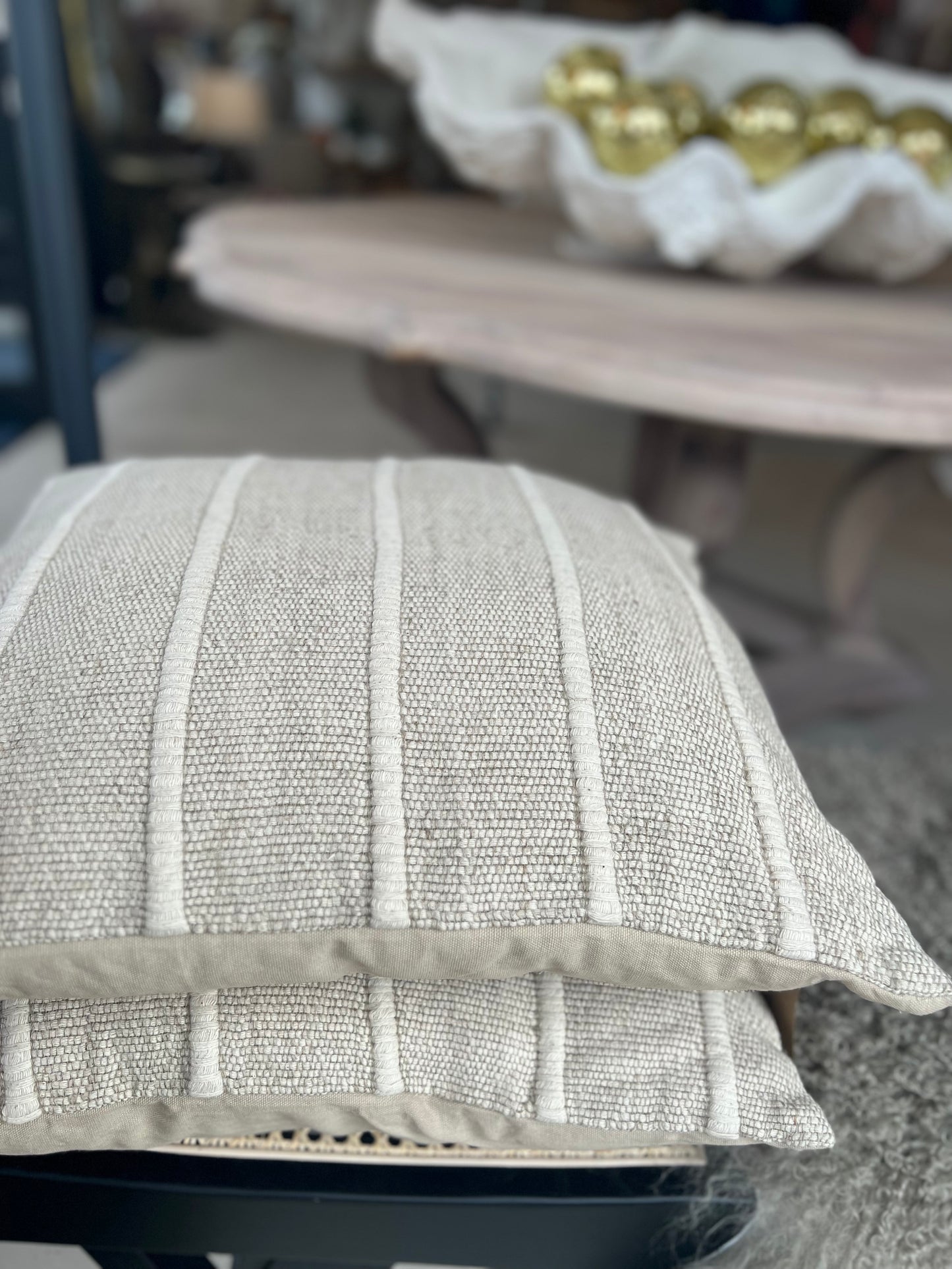 Natural Stripe Cushion