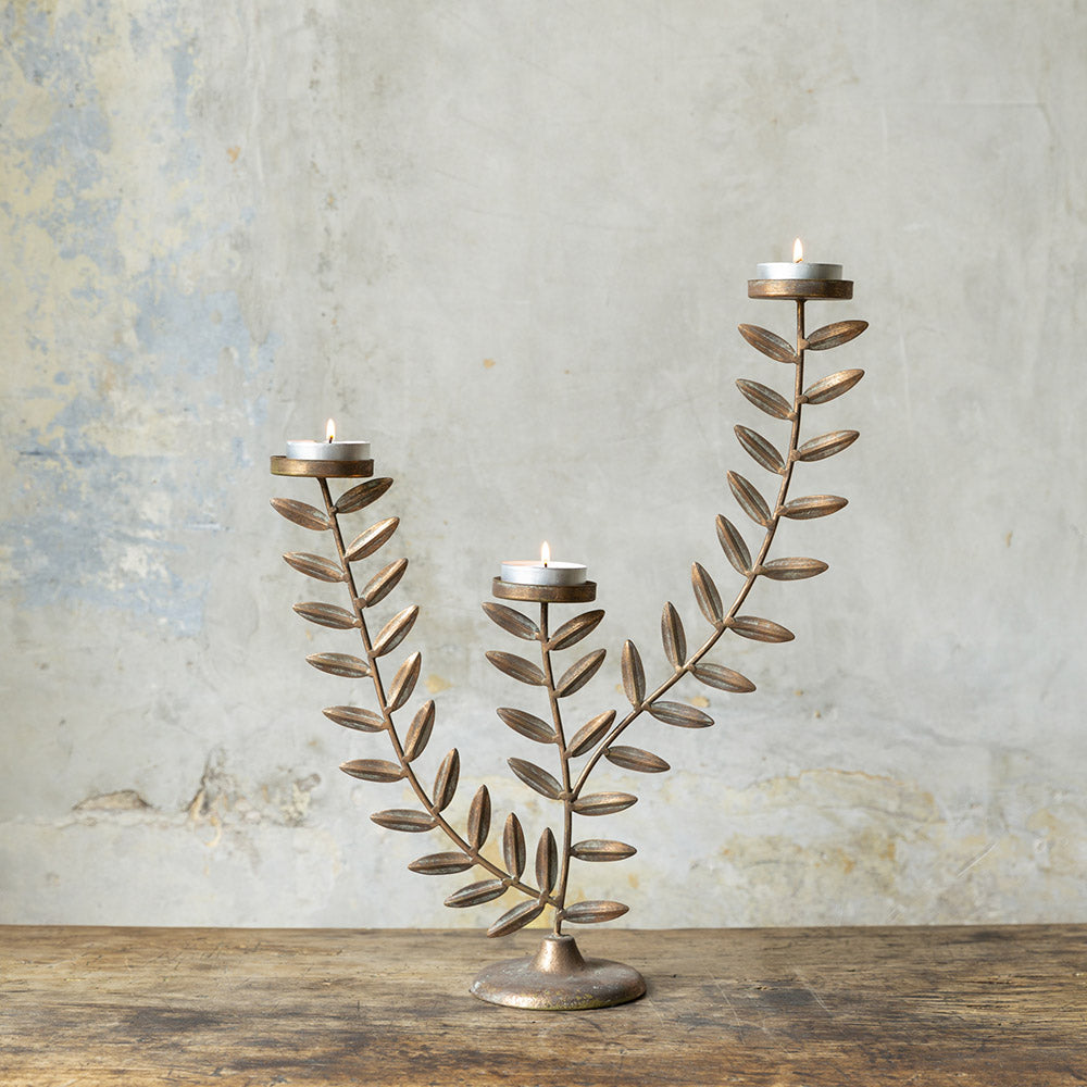 Stem Leaf Candle Holder